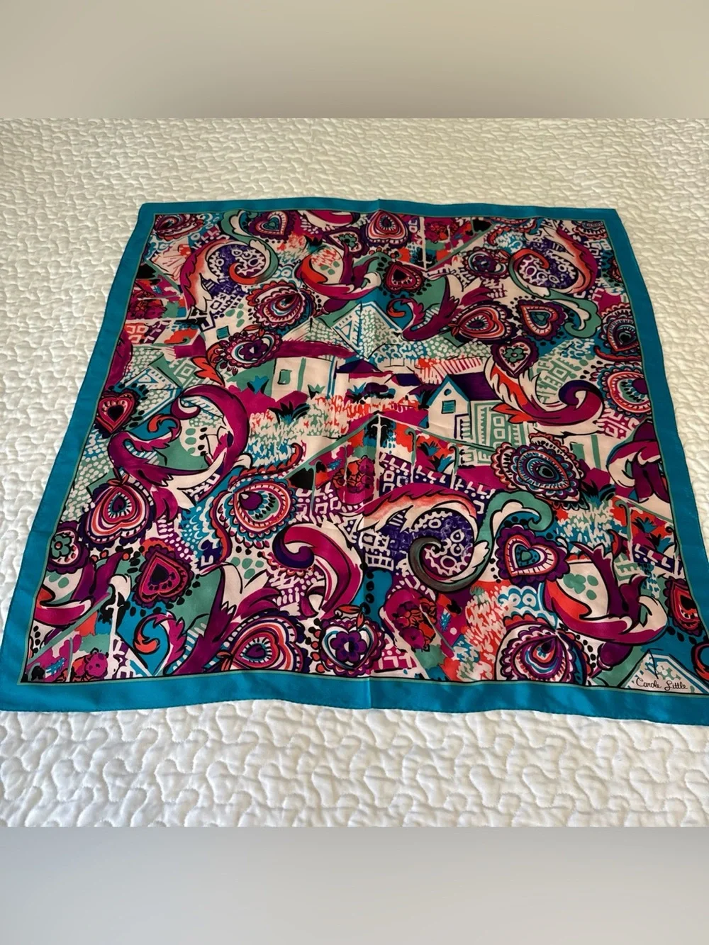 VTG Carole Little Silk Square Scarf 30